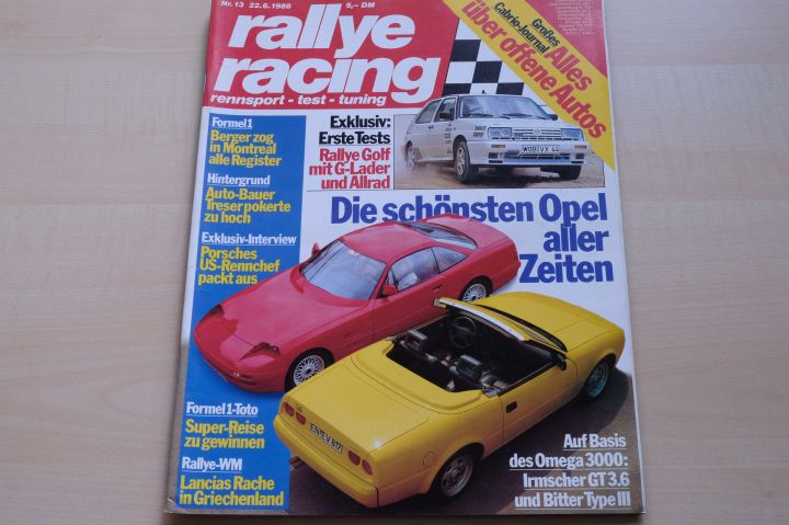 Deckblatt Rallye Racing (13/1988)